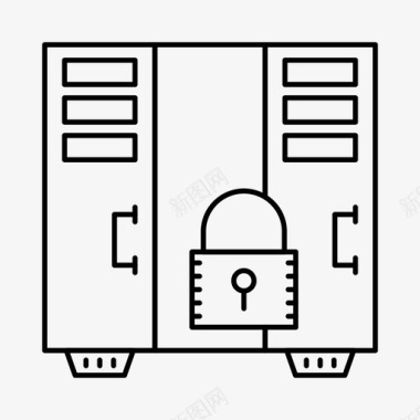 保险箱银行储物柜隐私图标图标