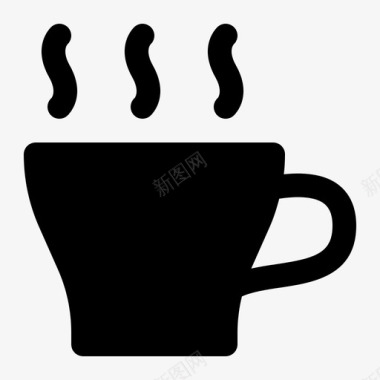 热咖啡芳香咖啡因图标图标