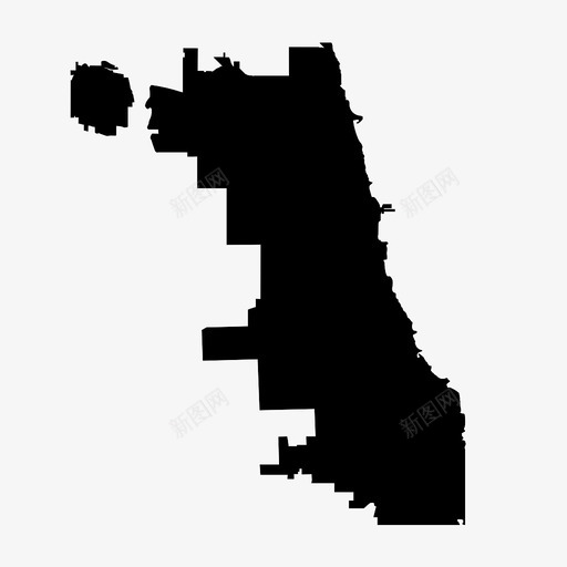 芝加哥边界城市图标svg_新图网 https://ixintu.com 地图 城市 美国 芝加哥 边界