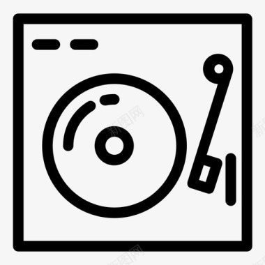 转盘唱机控制工具图标图标