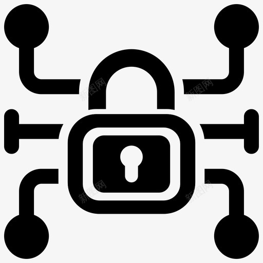 vpn安全加密锁图标svg_新图网 https://ixintu.com vpn安全 互联网安全 加密 锁