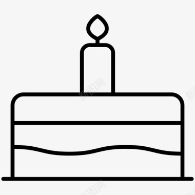生日蛋糕蜡烛派图标图标