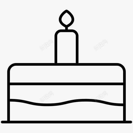 生日蛋糕蜡烛派图标svg_新图网 https://ixintu.com 派 生日蛋糕 蜡烛 食物