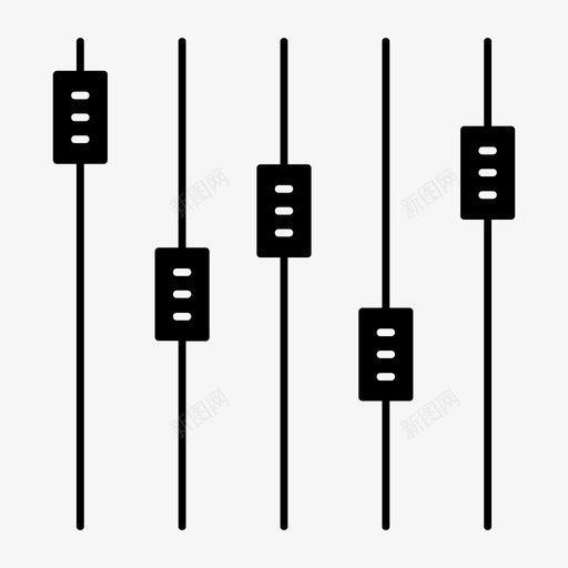 控件调整业务图标svg_新图网 https://ixintu.com 业务 业务和办公字形 均衡器 控件 混音器 设置 调整