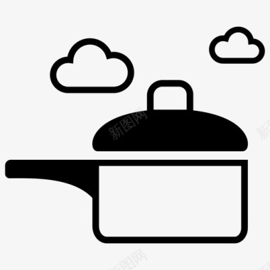 煮沸烹饪厨具图标图标