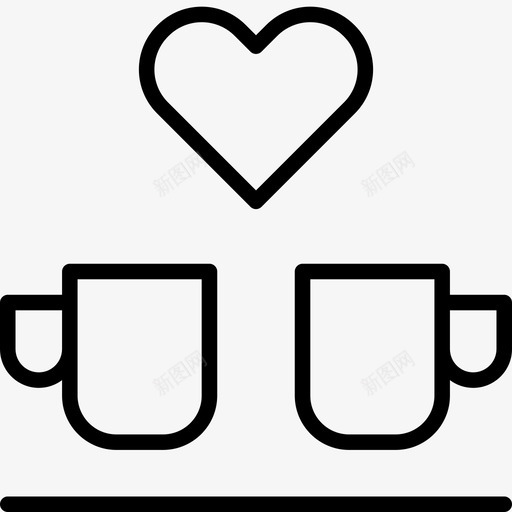 心咖啡杯子图标svg_新图网 https://ixintu.com 咖啡 心 最爱 杯子 甜心薄 饮料