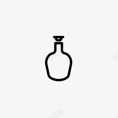 烈酒玻璃瓶龙舌兰酒图标图标