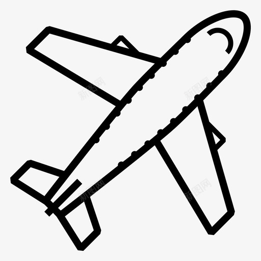 飞机喷气式飞机旅行图标svg_新图网 https://ixintu.com 喷气式飞机 媒体服务 旅行 飞机