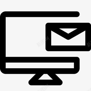 电子邮件通知桌面监视器图标图标