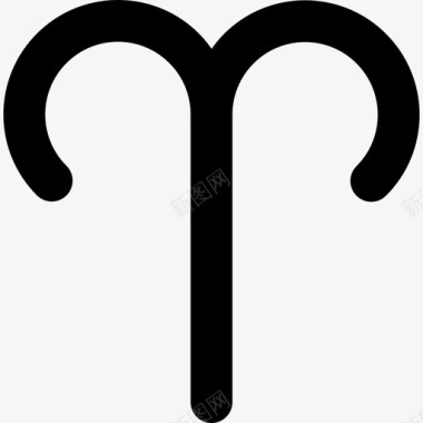 白羊座的符号形状占星术图标图标