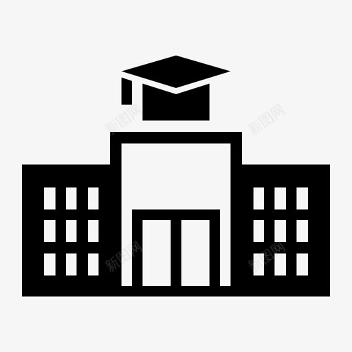 大学建筑物学校图标svg_新图网 https://ixintu.com 大学 学校 建筑物