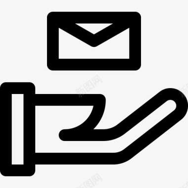 电子邮件在手沟通概念图标图标