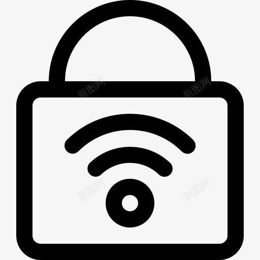 现代无线挂锁安全智能设备线图标svg_新图网 https://ixintu.com 安全 智能设备线图标 现代无线挂锁