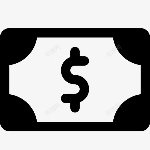 美元货币钞票现金图标svg_新图网 https://ixintu.com 法定货币 现金 美元 美元货币 货币实心图标 钞票