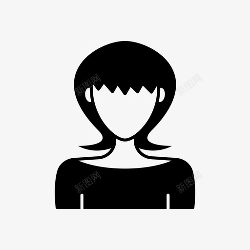 发型女人人个人资料图标svg_新图网 https://ixintu.com 个人资料 人 化身女人 发型女人 用户