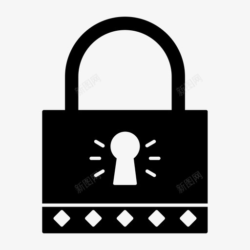锁业务挂锁图标svg_新图网 https://ixintu.com 业务 业务和办公字形 安全 密码 挂锁 锁