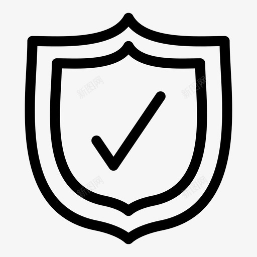 屏蔽检查标记锁定图标svg_新图网 https://ixintu.com 保护 安全 屏蔽 技术 检查标记 锁定