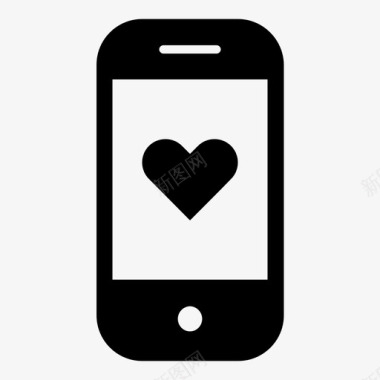 智能手机的爱心智能手机就是手机图标图标