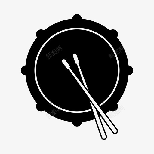 鼓和鼓槌鼓和棍棒音乐图标svg_新图网 https://ixintu.com 乐器 噪音 音乐 鼓和棍棒 鼓和鼓槌