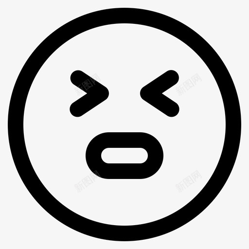压力表情符号图标svg_新图网 https://ixintu.com 压力 表情符号