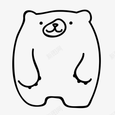 熊动物冬天图标图标