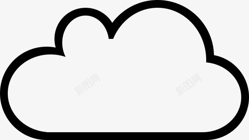 云多云天气轮廓图标图标