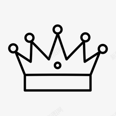 皇冠王冠君主制图标图标
