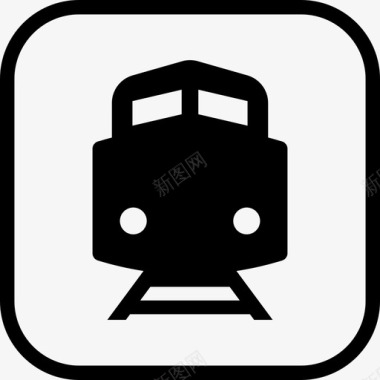 柴油列车运输指示图标图标