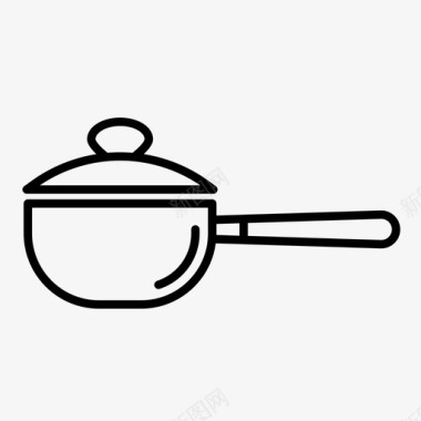 平底锅烹饪厨房图标图标