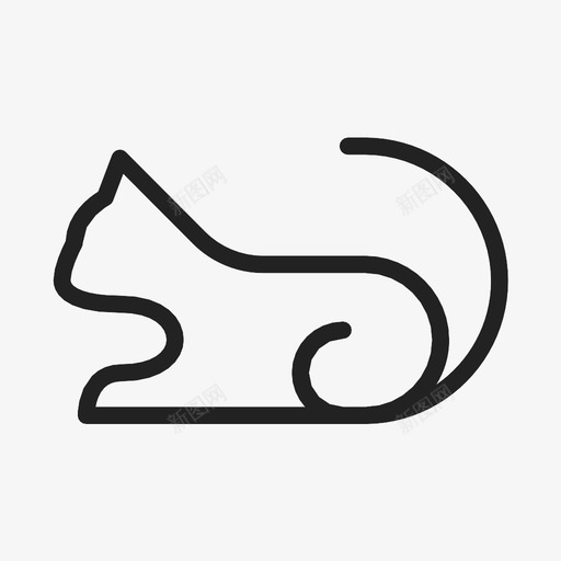 猫动物家图标svg_新图网 https://ixintu.com 动物 宠物 家 小猫 猫