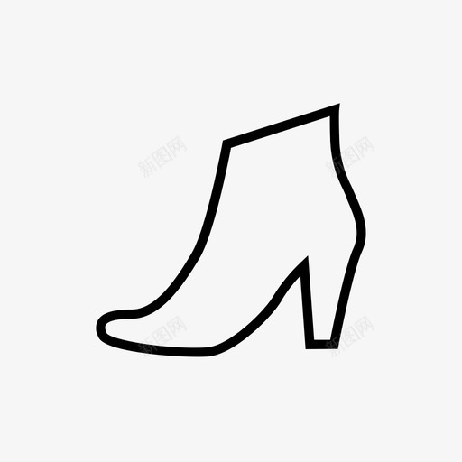 踝靴靴子衣服图标svg_新图网 https://ixintu.com 时尚 衣服 衣服轮廓 踝靴 靴子 鞋子