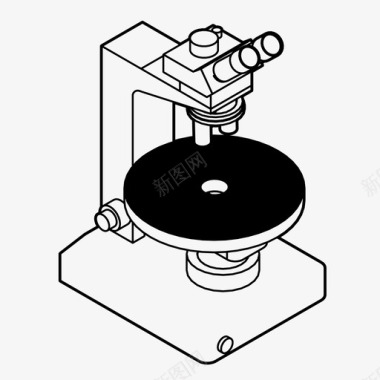 显微镜化学调查图标图标
