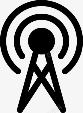 信号塔广播通信图标图标