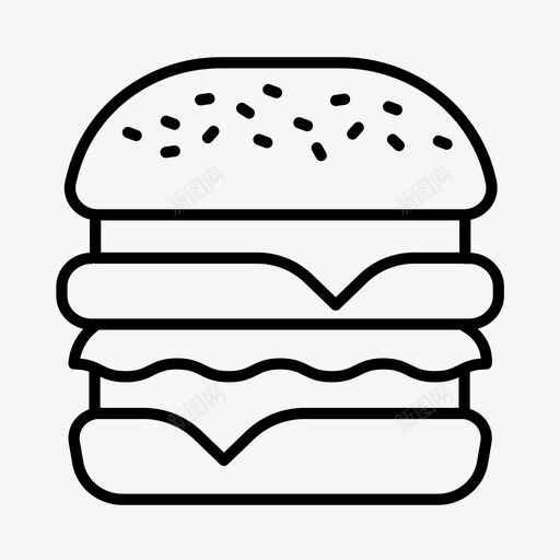 汉堡芝士汉堡餐车图标svg_新图网 https://ixintu.com 垃圾食品 汉堡 芝士汉堡 餐车 高脂肪食品