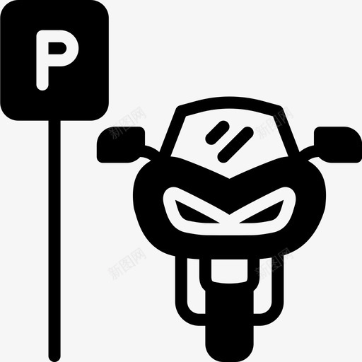 停放的摩托车汽车距离图标svg_新图网 https://ixintu.com 停放的摩托车 旅行 汽车 汽车零件汽车固体 距离