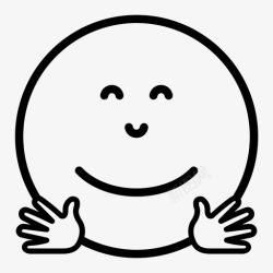 拥抱表情拥抱的脸表情快乐图标高清图片
