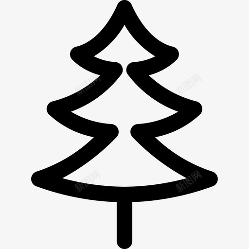 松树庆祝装饰图标svg_新图网 https://ixintu.com 圣诞线图标 圣诞节 庆祝 松树 自然 装饰