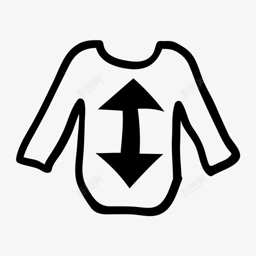 婴儿连体衣服装时尚图标svg_新图网 https://ixintu.com 商店 商店手绘 婴儿连体衣 尺码表 时尚 服装 衣柜