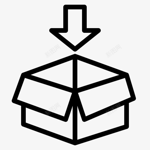 包装添加到箱子运输图标svg_新图网 https://ixintu.com 包装 添加到箱子 购物收集 运输