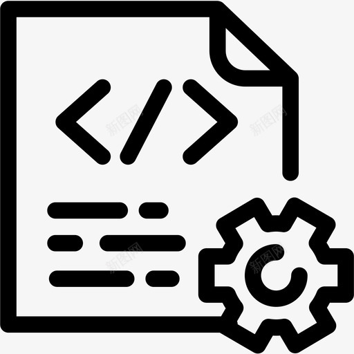 清晰的代码编码开发图标svg_新图网 https://ixintu.com 开发 开发大纲 清晰的代码 编码 设置 集成