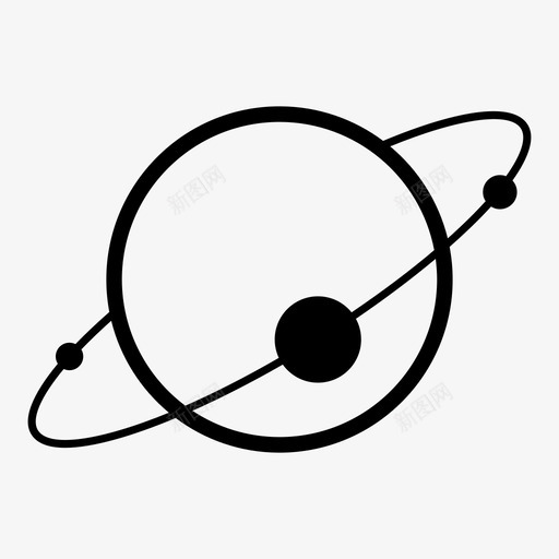 轨道月球行星图标svg_新图网 https://ixintu.com 天空 太空 月球 行星 轨道