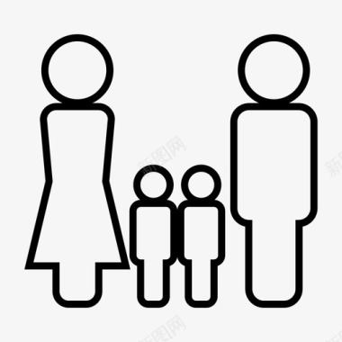 家庭孩子父母图标图标