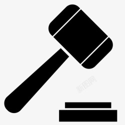审判槌槌锤审判法庭图标高清图片