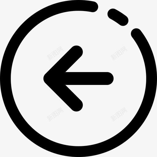 左箭头圆形圆形计算器图标svg_新图网 https://ixintu.com 圆形 圆形计算器 左箭头