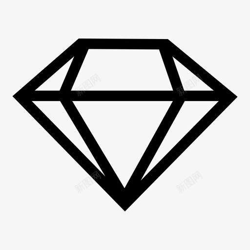 钻石坚硬闪闪发光图标svg_新图网 https://ixintu.com 坚硬 钻石 闪闪发光
