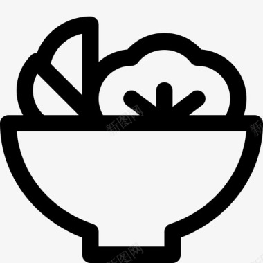 沙拉碗生的图标图标