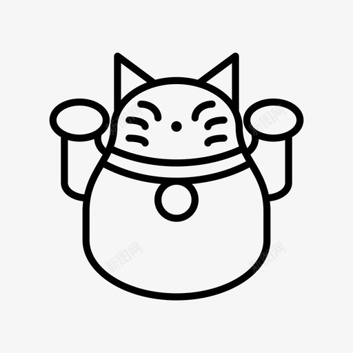 曼尼基猫日本图标svg_新图网 https://ixintu.com 日本 曼尼基 猫 玩具