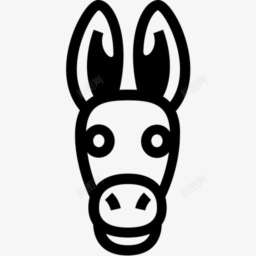 驴脸驴马科图标svg_新图网 https://ixintu.com 马科 驴 驴脸