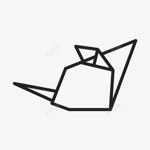 老鼠动物折叠图标svg_新图网 https://ixintu.com 动物 折叠 折纸 纸 老鼠