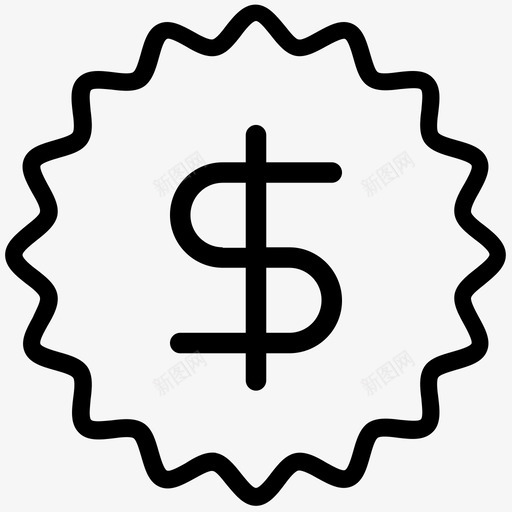 美元收入投资图标svg_新图网 https://ixintu.com 价格标签 徽章图标集2 投资 收入 美元 钱